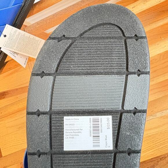 New Banana Republic Electric Blue Double Strap Buckle Sandal 9us Resort Wear - Picture 4 of 8